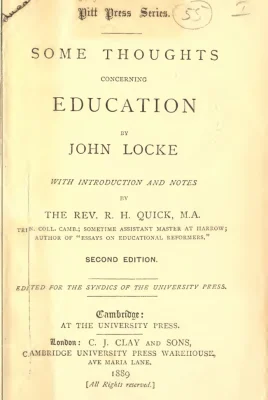 Cover of Some Thoughts Concerning Education